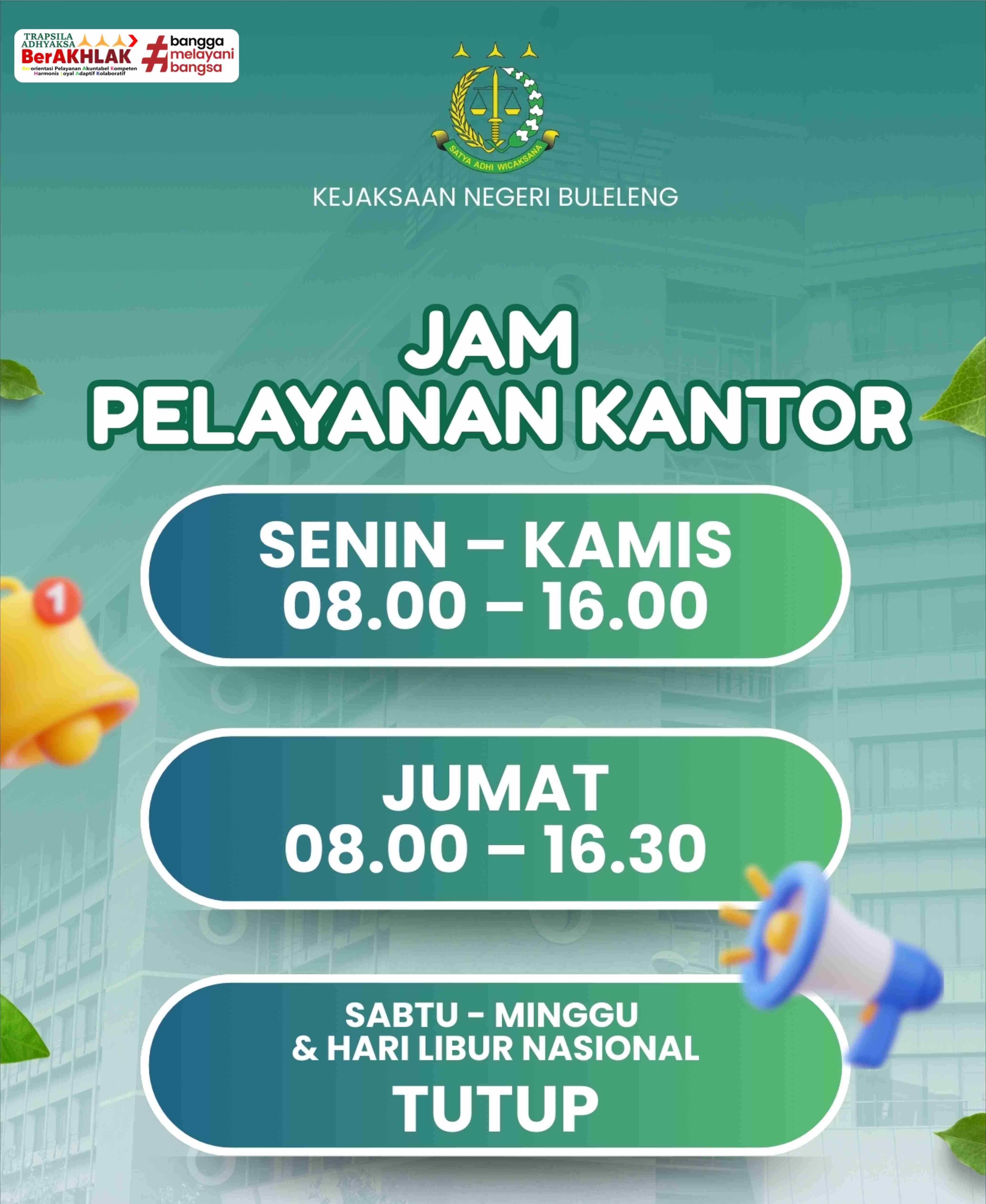 Maklumat Pelayanan & Jam Operasional
